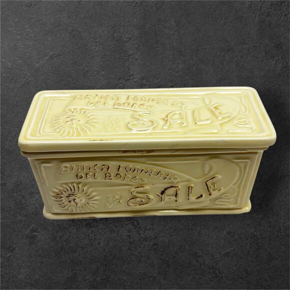 Sur La Table Ceramic Salt Box Spices Box Made in Italy The Art & Soul Of Cooking - Picture 1 of 11